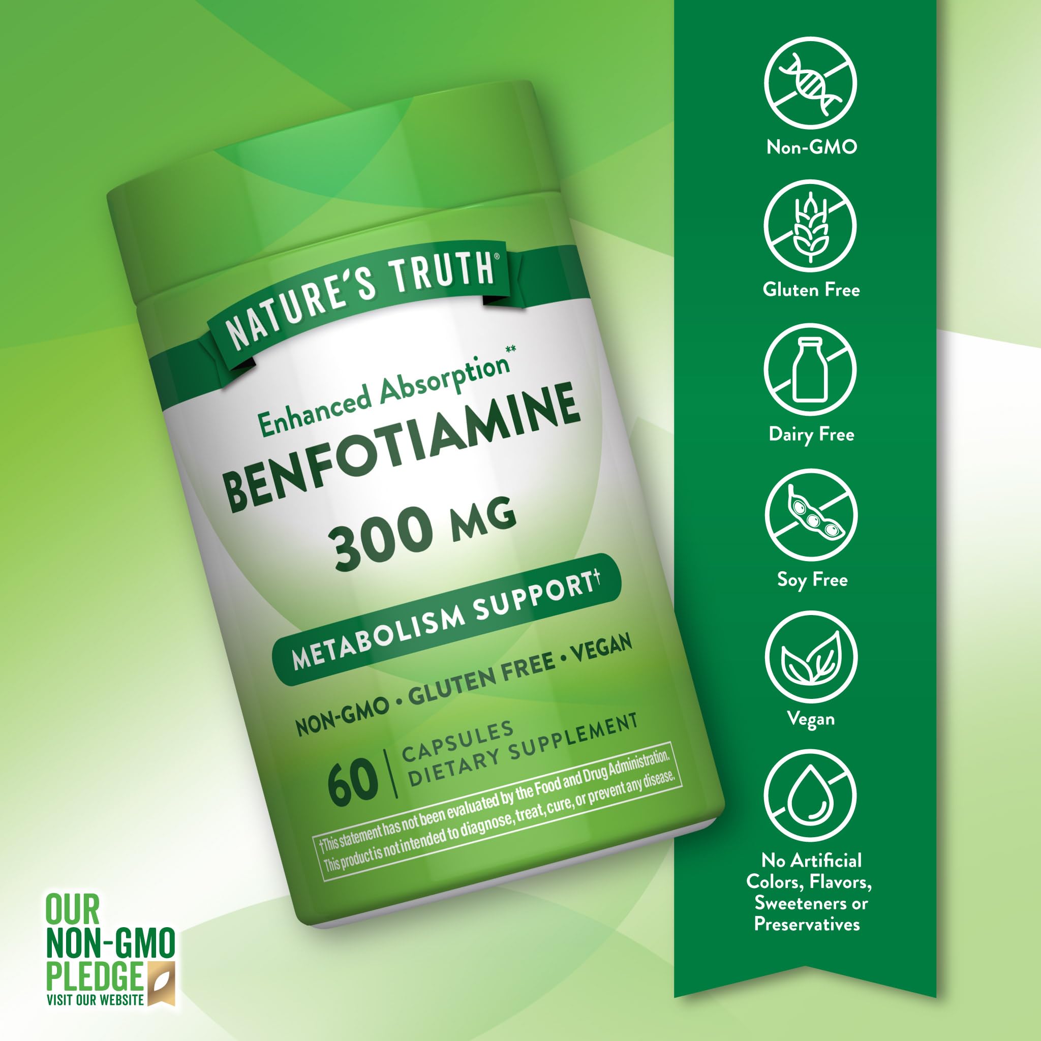 Nature's Truth Benfotiamine | 300mg | 60 Count — Amazon image 3