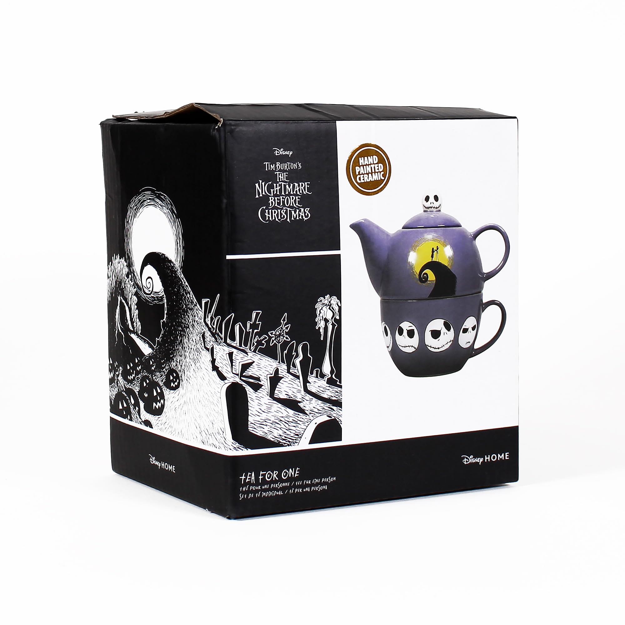 Half Moon Bay: Set Teiera e Tazza Disney The Nightmare Before Christmas | Teiera 3D personalizzata di The Nightmare Before Christmas con Tazzone incluso, Licenza ufficiale 100%, disney gadget