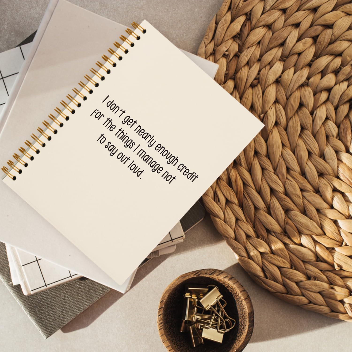 hold fizz Funny Office Gifts Notebook Journal, Gag Fun Gifts for Coworker Employee Colleague Boss Adults Friends, I Don't Get Nearly Enough Credit, Sarcastic Gift for Women Men, Spiral Notebook 5.5 x 8.3 - Image 3