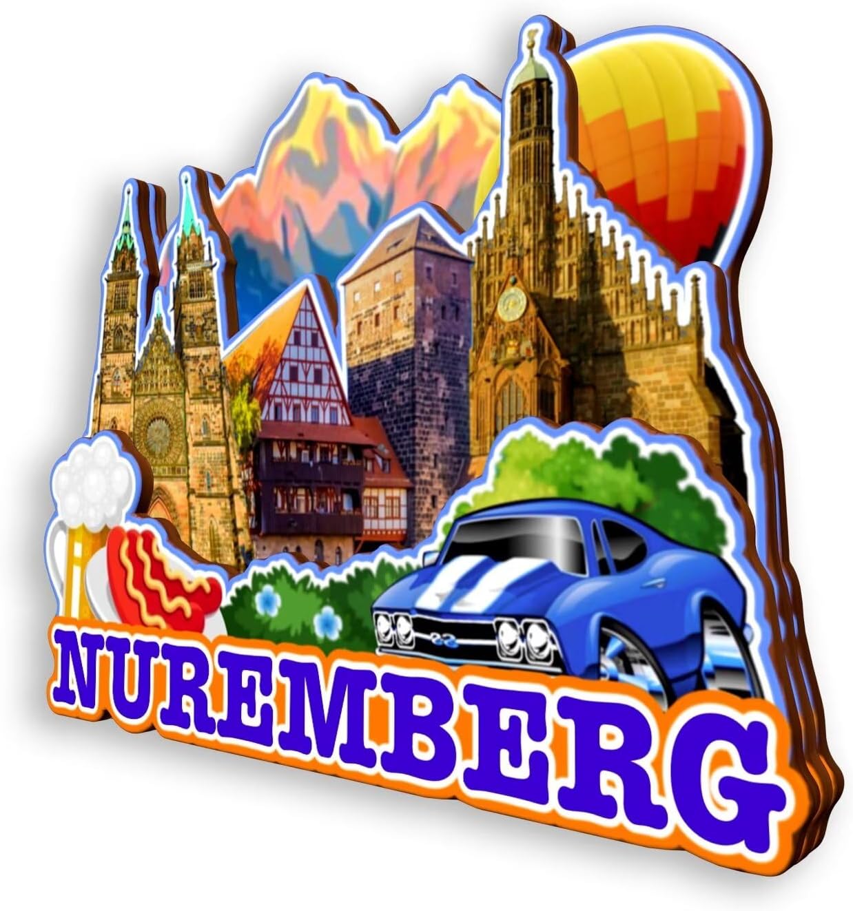 Refrigerator Magnet Nuremberg Germany Fridge Magnet City Travel Souvenirs Tourist Gifts 3D Classic Landmarks Handmade Crafts Home Decoration -1193 image 3