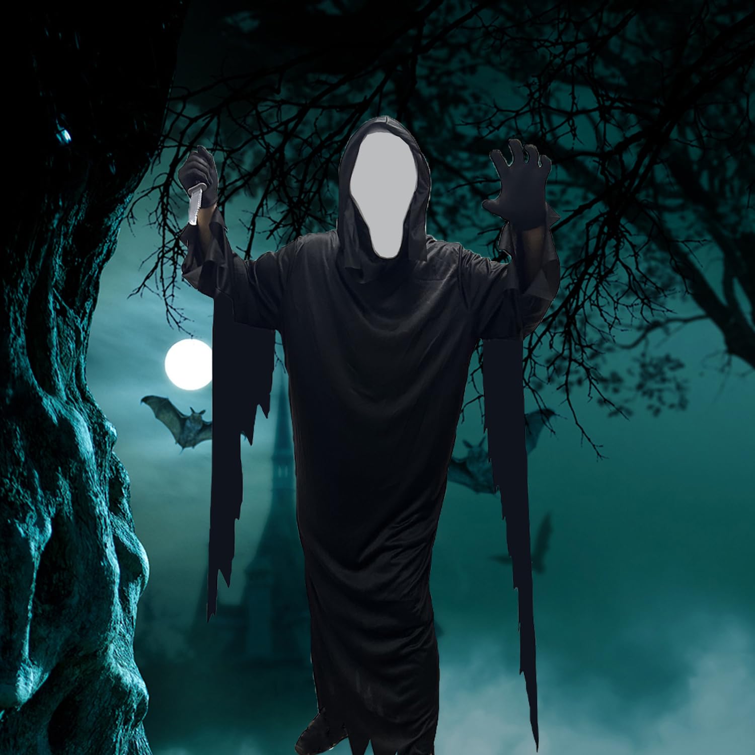 Scream Ghostface Halloween Ghost Face Straszny krzyczący duch kostium na Halloween, karnawał, maskaradę, imprezę z horrorami