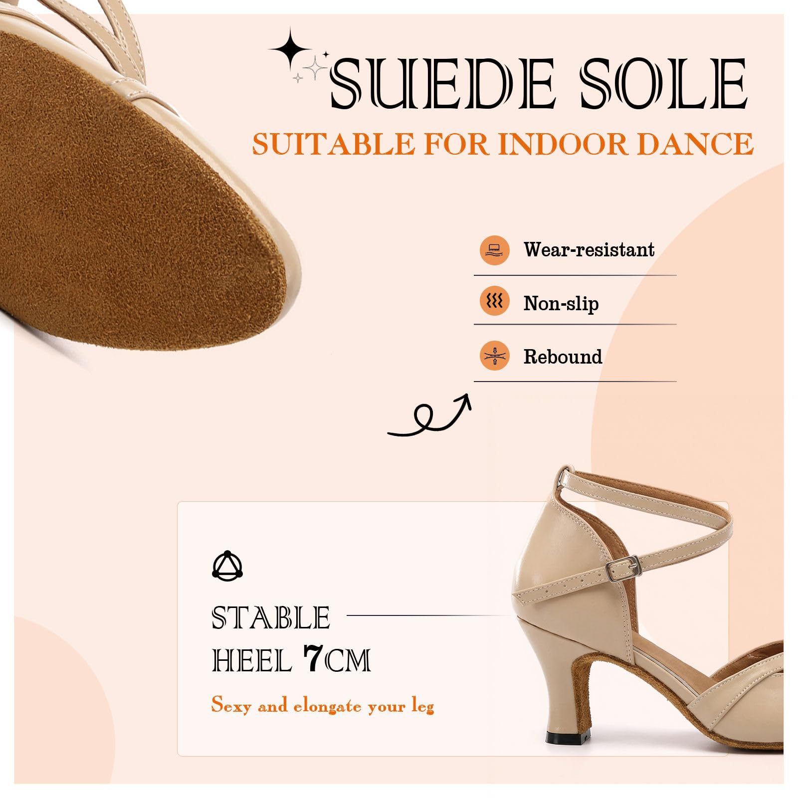 Zapatos de Baile Latin Mujer Cerrados Bachata y Salsa Tango Vals Zapatos de Danza