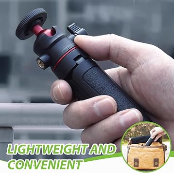 Compact Mini Tripod, Portable Travel Tripod 1/4 Inch Screw Extendable | Tabletop Holder with 360° Adjustable Ball Head for DSLR Cameras Sony RX100 VII Leica Q2 Fujifilm X100V Canon G7X Mark Camera