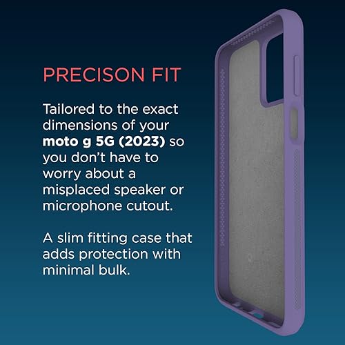 Miniatura 6 de Motorola Funda protectora texturizada para Moto G 5G (2023), Daybreak, ajuste de precisión, absorción de golpes para un mejor agarre del teléfono,