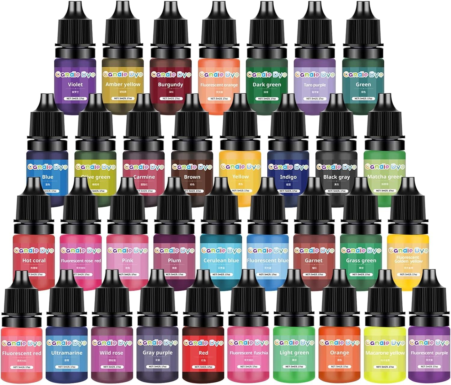 Artnery 24 Colors Liquid Candle Dyes Set, Liquid Colorant Pigment Kit for Making Colorful Candles, 10ml, as Shown in the Picture 2
