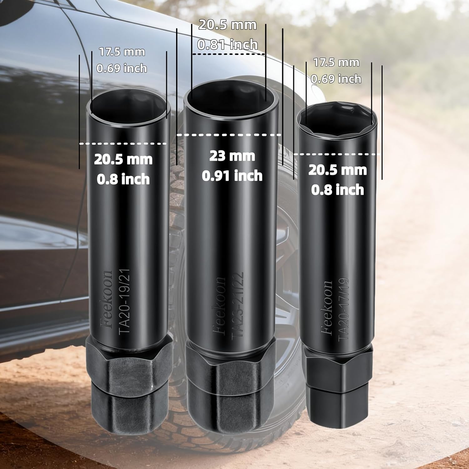 10 Spline Lug Nut Key Fit for Bimecc 10-Spline Nuts and Bolts Spline Wrench Removing Installing Suvs Wheel, Replace TA20-17/19 TA20-19/21 TA23-21/22