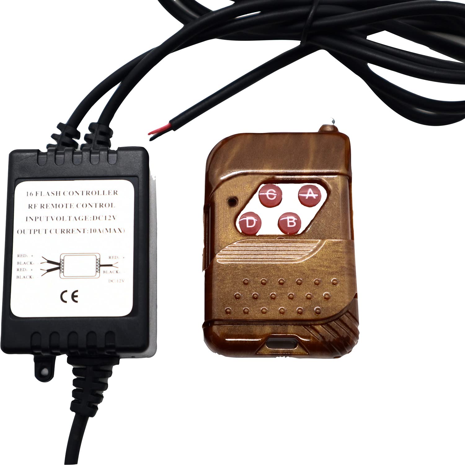 AUTOPOWERZ® Universal for Bike Hazard Flasher, Waterproof 16 Patterns Flasher Relay for LED/Bulb Indicators (Flasher Wireless Remote)