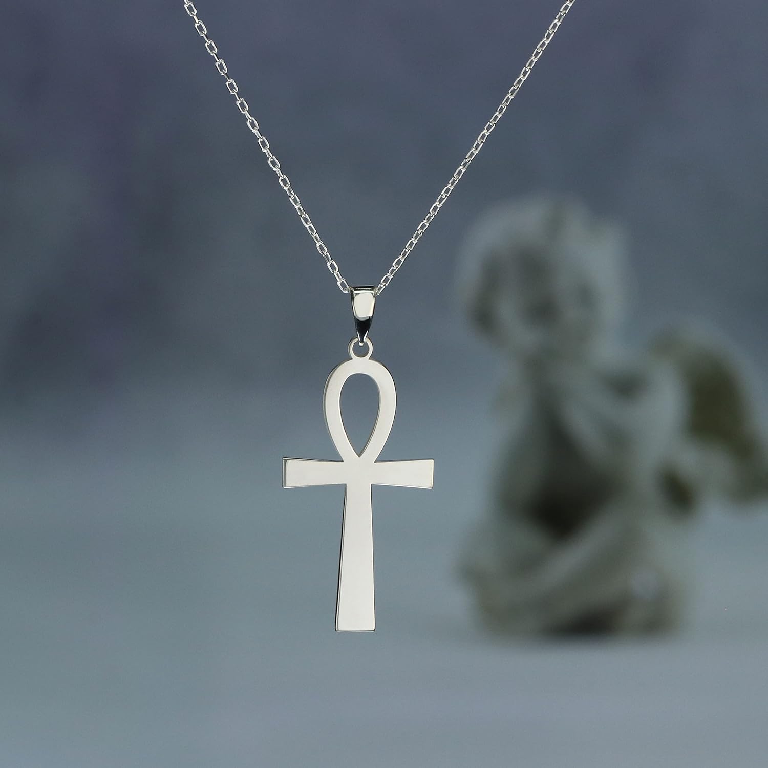 Ankh Necklace for Women – 925 Sterling Silver Egyptian Cross Pendant, Spiritual Protection Symbol Jewelry Gift