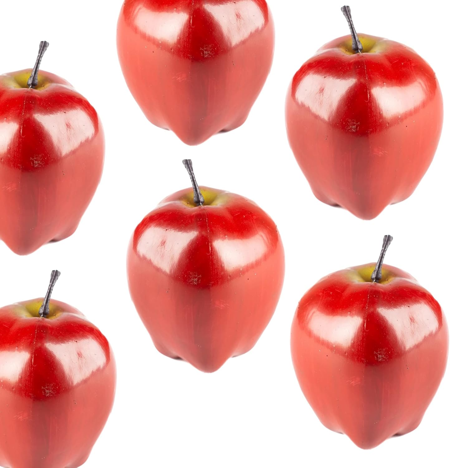 Group of 12 Realistic Look Artificial Red Delicious Apples for Faux Fruit Displays and Bowl Arrangements