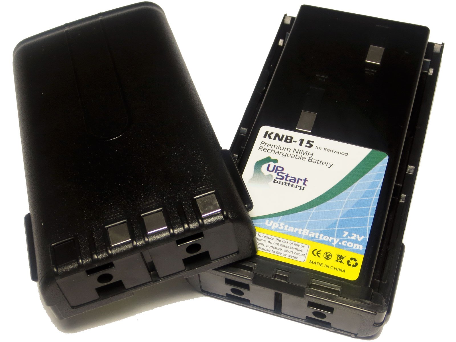 2x Pack - Kenwood KNB-15 Two-Way Radio Battery Replacement (1300mAh, 7.2V, NI-MH) - Compatible with Kenwood TK-272G, KNB-14, KNB-14A, KNB-15, KNB-15A, KNB-15H, TK-260, TK-260G, TK-270, TK-270G, TK-272