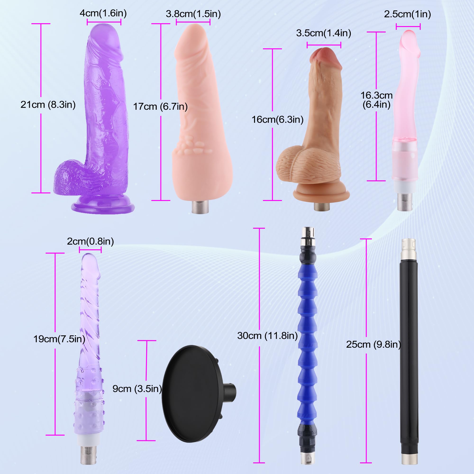 Máquina de amor con control remoto, máquina sexual, juguetes para adultos con 8 accesorios, consolador automático para hombres y mujeres