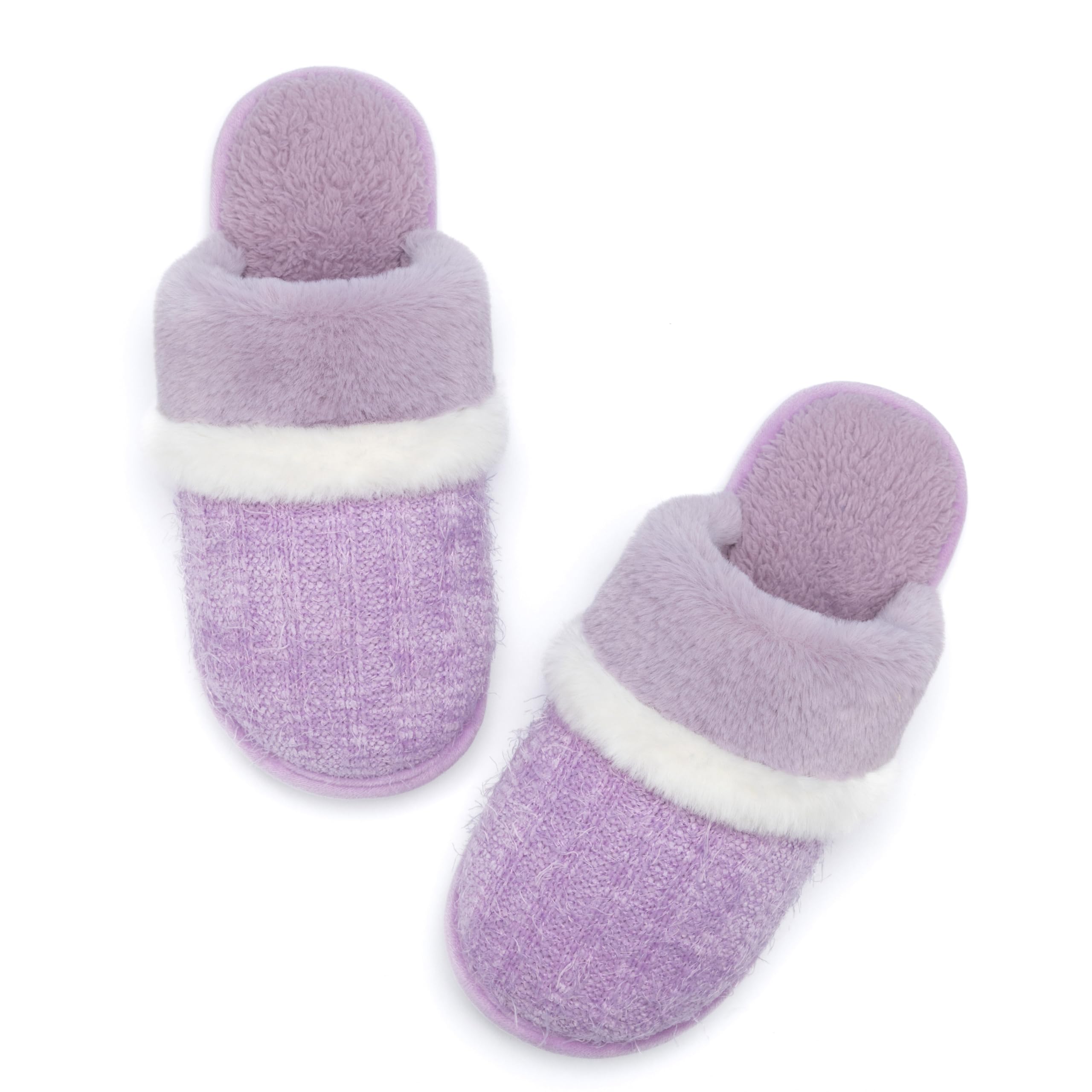MAXTOP Women's Fuzzy Memory Foam Slippers Warm Gifts Trendy House Slippers Anti-Skid Rubber House Shoes for Women Mom Girlfriend Indoor Outdoor