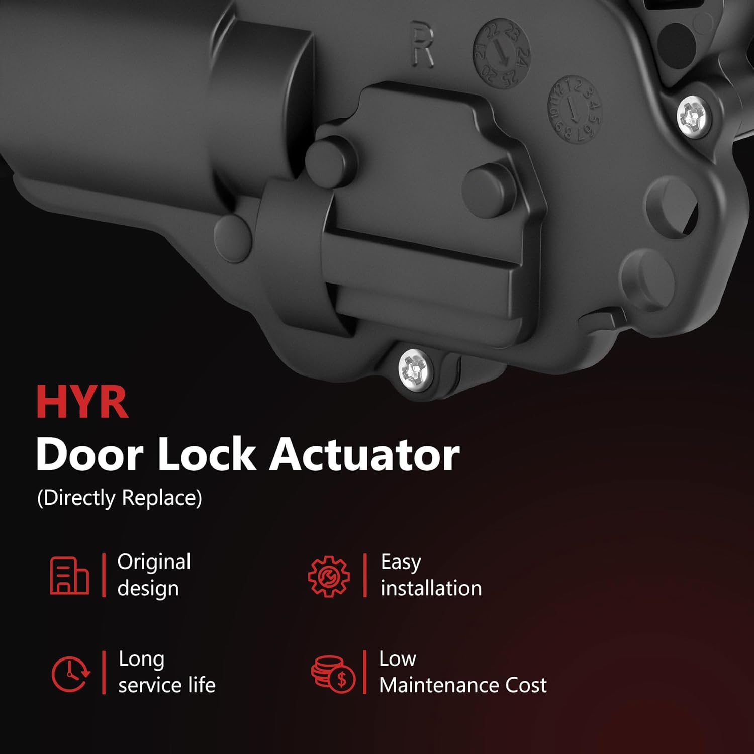 HYR Power Door Lock Actuator Compatible with Ford F150 F250 F350 F450 F550 Excursion Expedition, Lincoln Navigator, Mercury Monterey Sable and More, Front and Rear Side, 746-148 746-149, 2 Pins, 4 PCS