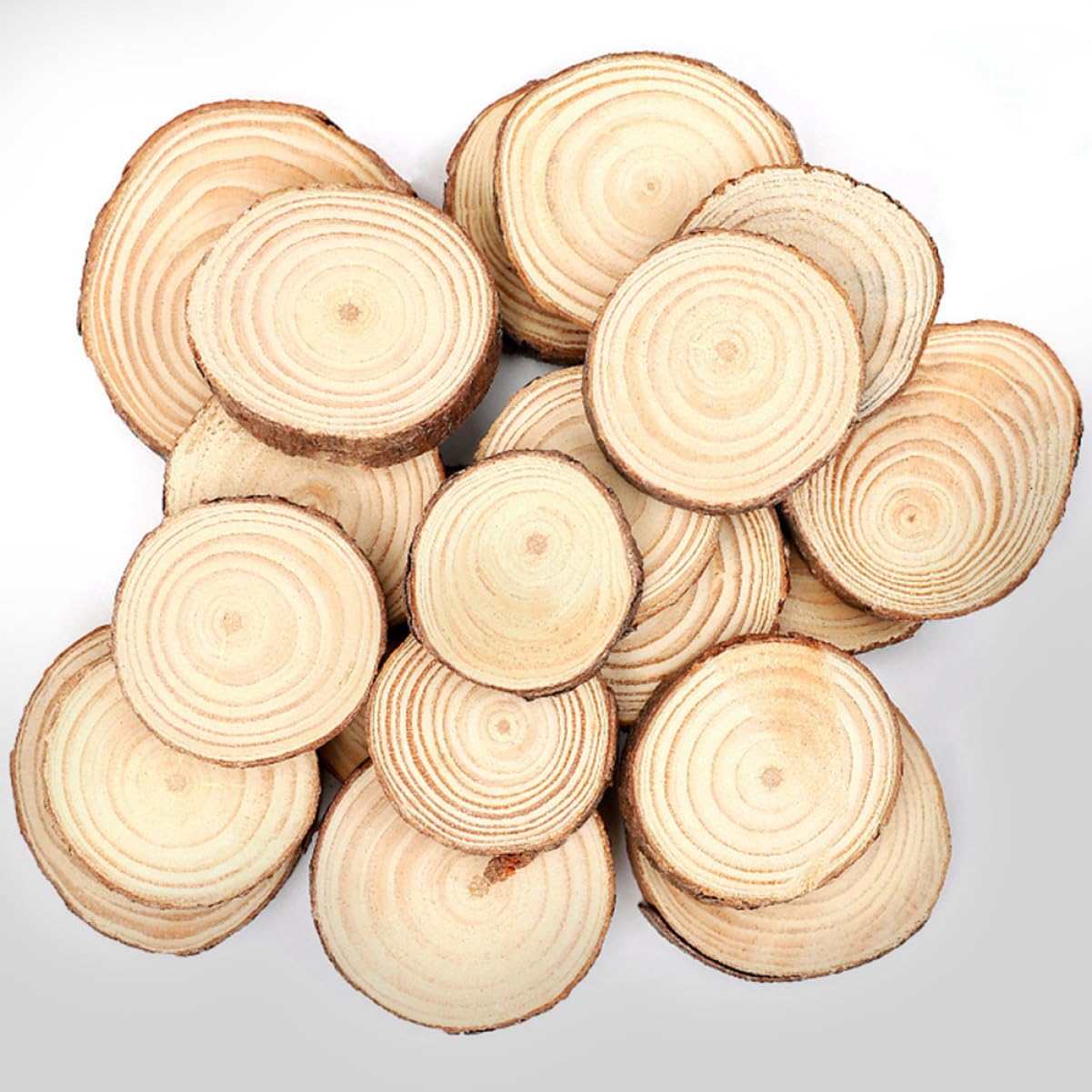 Discos de Madera en Blanco Redondos 5 Piezas para Manualidades