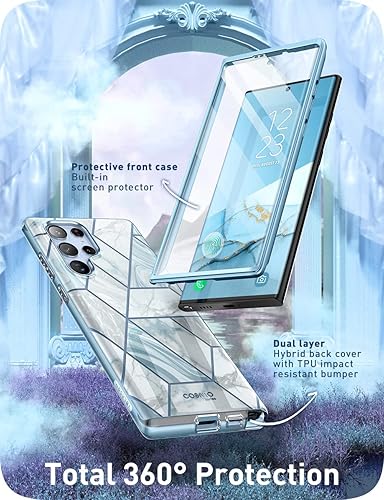 Miniatura 9 de i-Blason Serie Cosmo para Samsung Galaxy S22 Ultra 5G (versión 2022), funda protectora delgada y elegante con protector de pantalla integrado