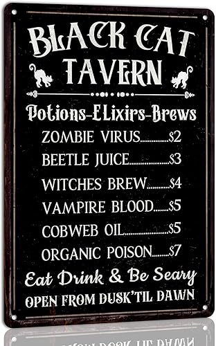 Letrero de lata con texto en inglés Not All Witches Live in Salem, decoración de Halloween, divertido letrero de metal para el hogar, cocina,