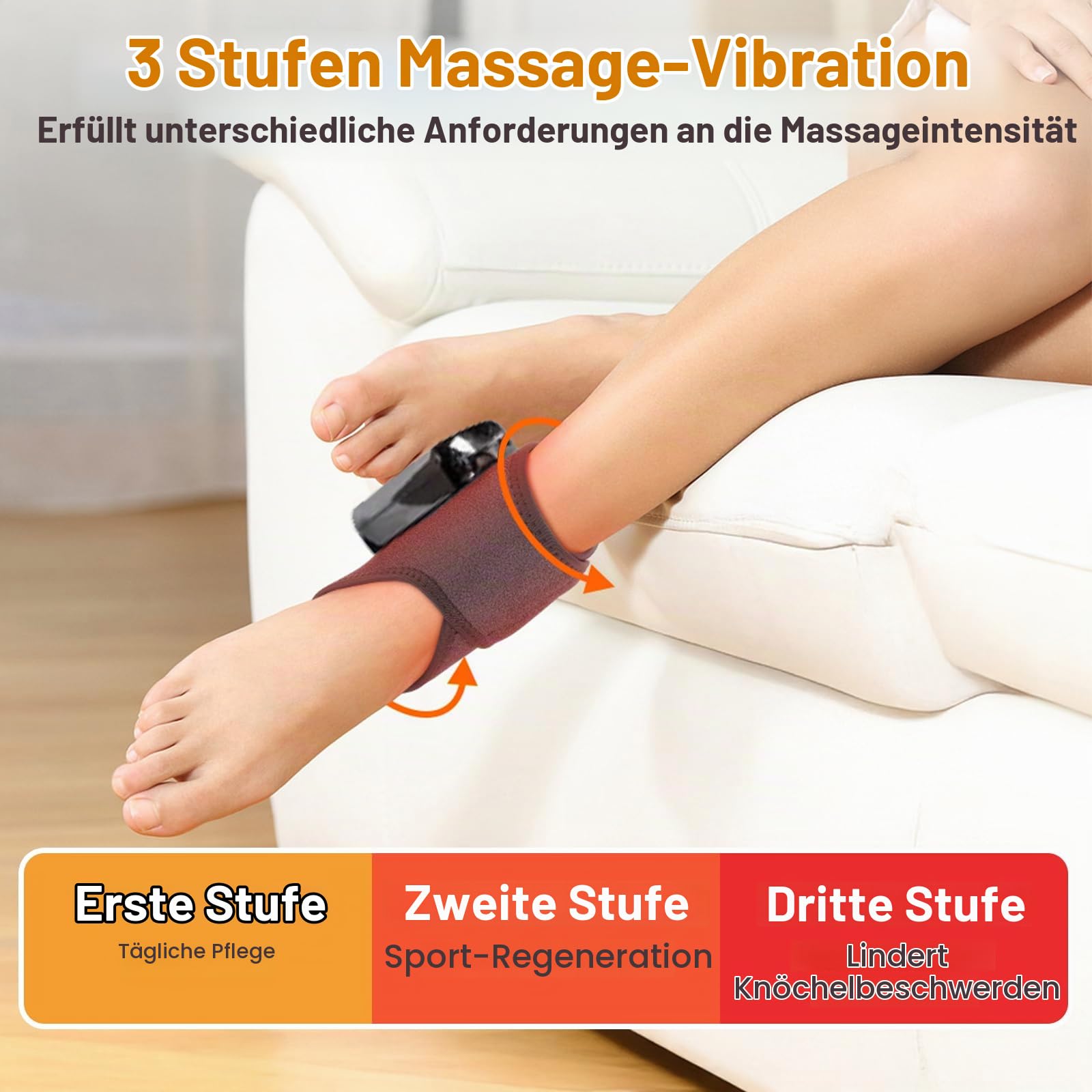 JIMACRO 2 Stück Neamova 3-in-1-Fußmassager, Fußmassagegerät Vibration mit Wärmer, Fussmassagegerät Elektrisch für Knöchel, Ferse, Sohle, Fußgewölbe