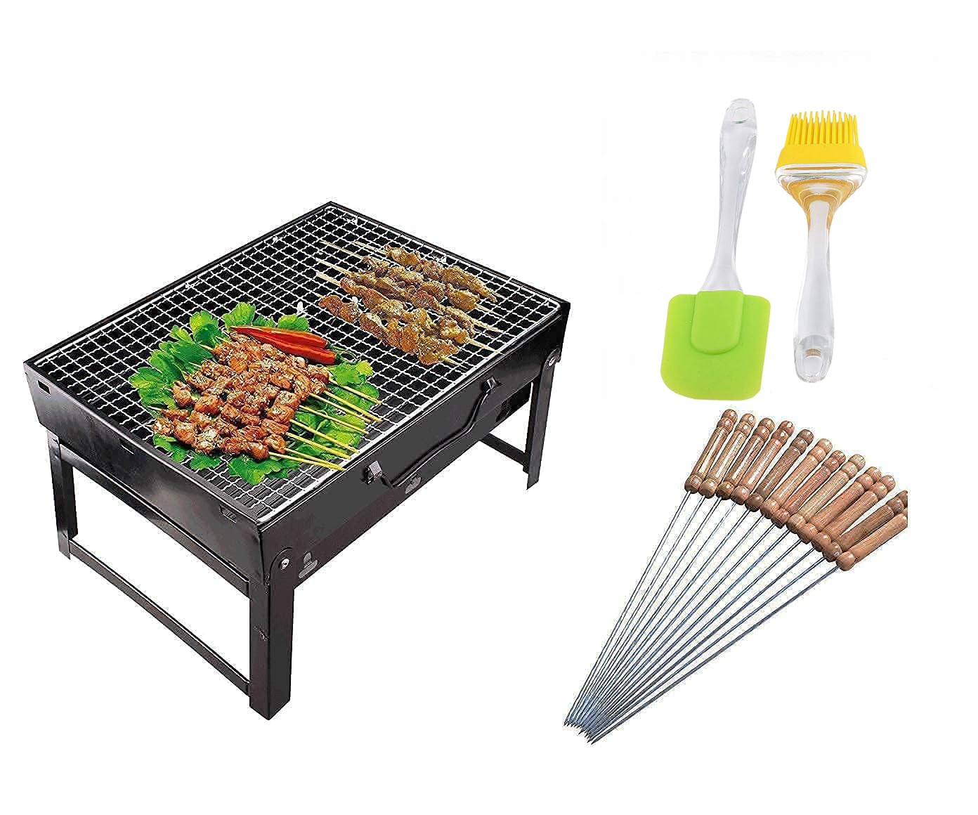 Portable Charcoal BBQ Grill - Foldable Outdoor Oven -9