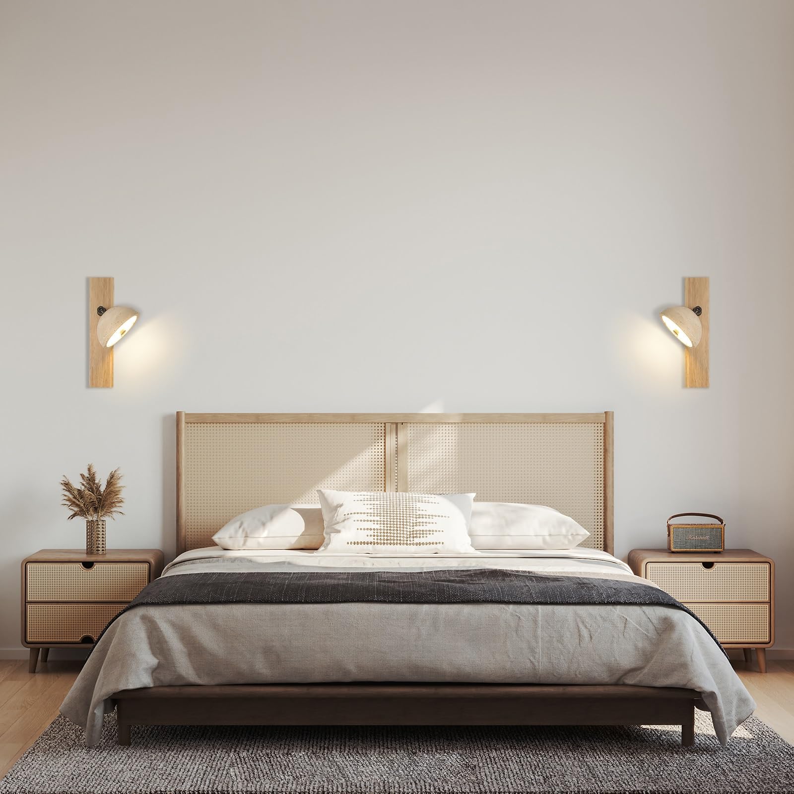 Lampada da Parete a LED con Interruttore, Applique da Comodino, faretto a Incasso, Applique Regolabili per Camera da Letto, Soggiorno, Hotel