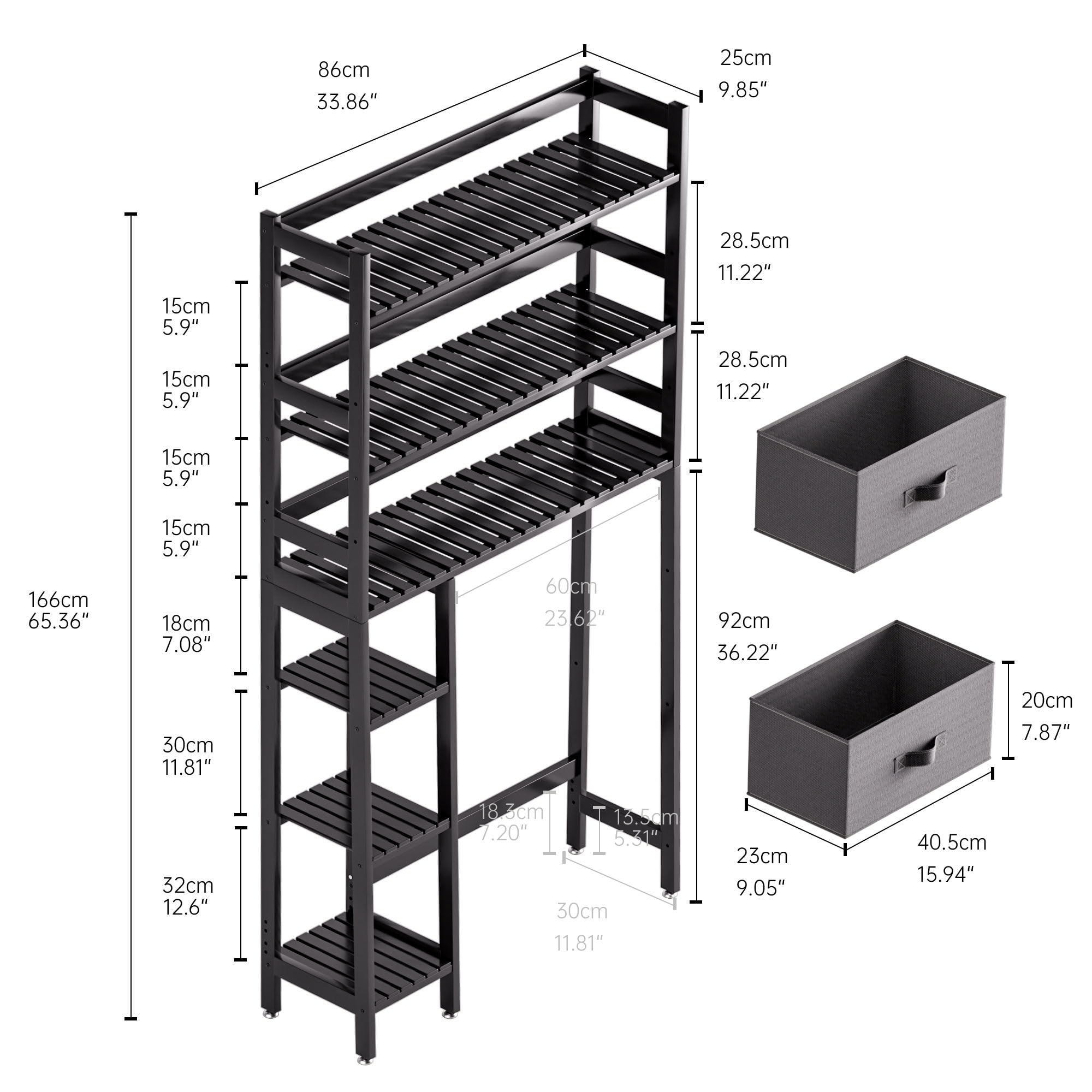 NUODWELL Organizer Bagno 2 Livelli Nero - Scaffale Trucchi e Profumi NUODWELL Organizer Bagno 2 Livelli Nero - Scaffale Trucchi e Profumi