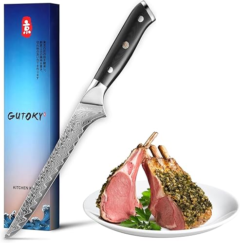 Miniatura 10 de Nakiri - Cuchillo de cocina profesional con mango ergonómico G10 de acero japonés AUS10 de 7 pulgadas