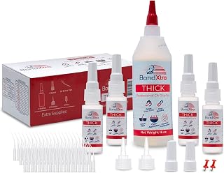 BondXtra Thick Viscosity 16 oz. Premium CA Glue for Woodworking with Extra Bottles, Caps and Microtips, Super Glue Kit for Woodturning, Plastic, Wood and DIY Craft