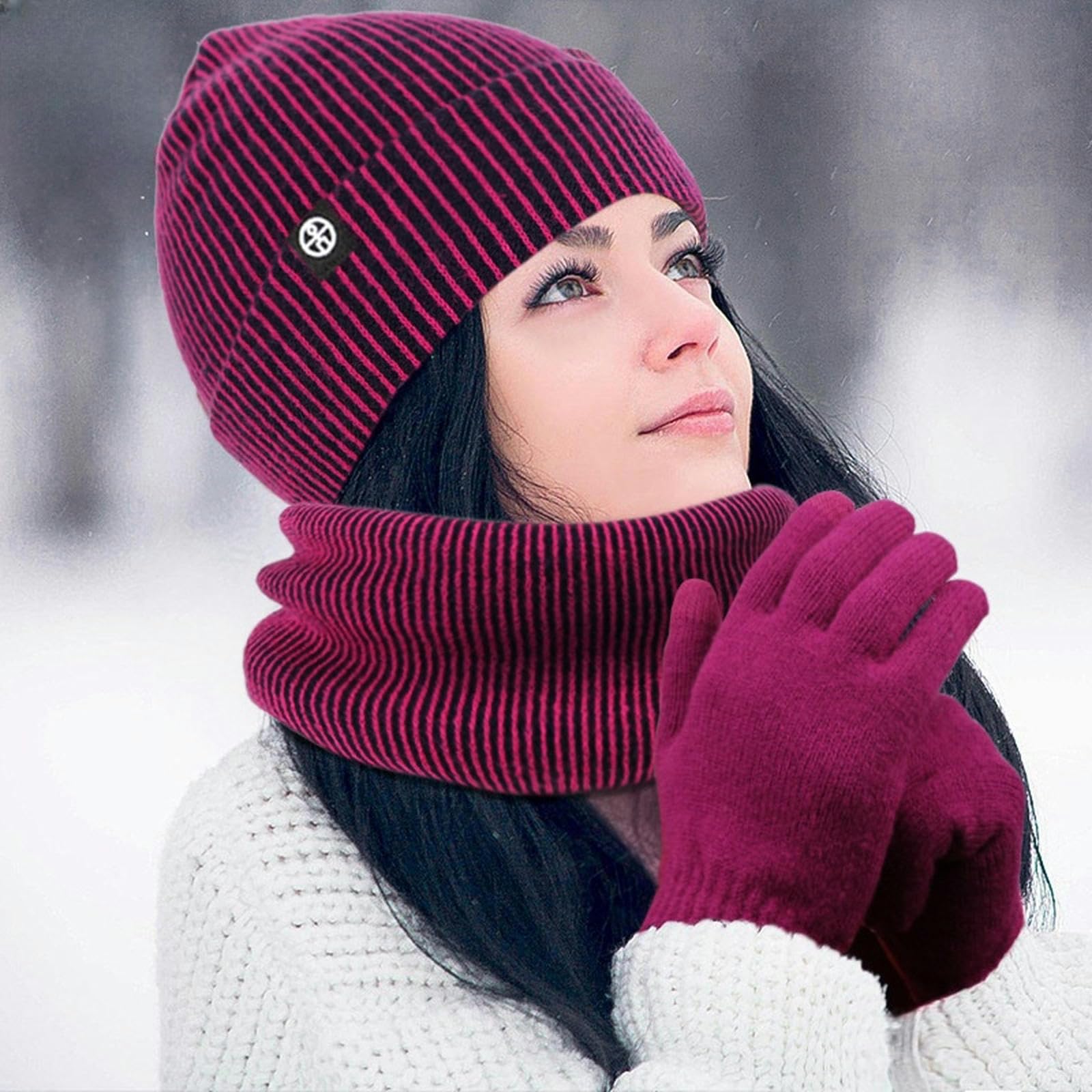 Czapka beanie dla mężczyzn kobiet zimowa czapka z mankietami z ciepłą podszewką miękka czapka narciarska unisex czapka prezenty dla mężczyzn kobiet-szara