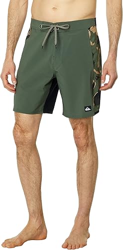 Quiksilver Pantalones cortos de natación para hombre, 18 sesiones lavadas, Surfsilk