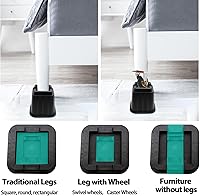 Vista 2 de Elevadores de cama de 5 pulgadas, elevadores de cama resistentes que soportan hasta 6000 libras para sofá, mesa, sofá, silla o escritorio