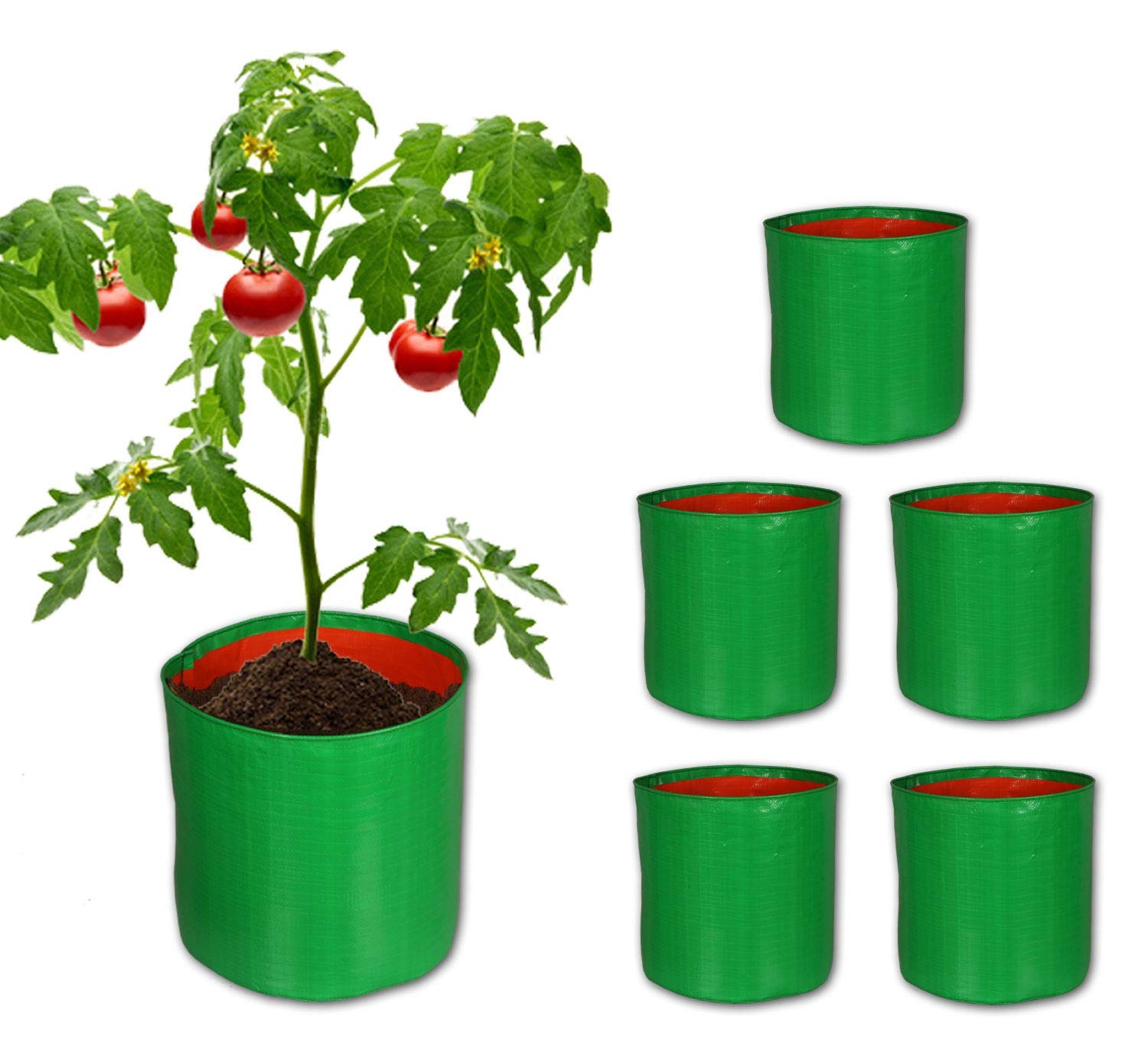 Nabaat Terrace Gardening Grow Bag for Vegetable Fruits Plants (9”x9”) – Pack of 5 (B08H5TQHWS) Amazon Price History, Amazon Price Tracker