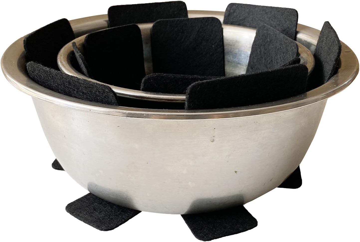 10"12"15" Inch Pot and Pan Protectors Stacking Pan Protectors to Prevent Scratching, Anti Slip Pans Separator for Protect Your Dishes, 12 Pcs Black