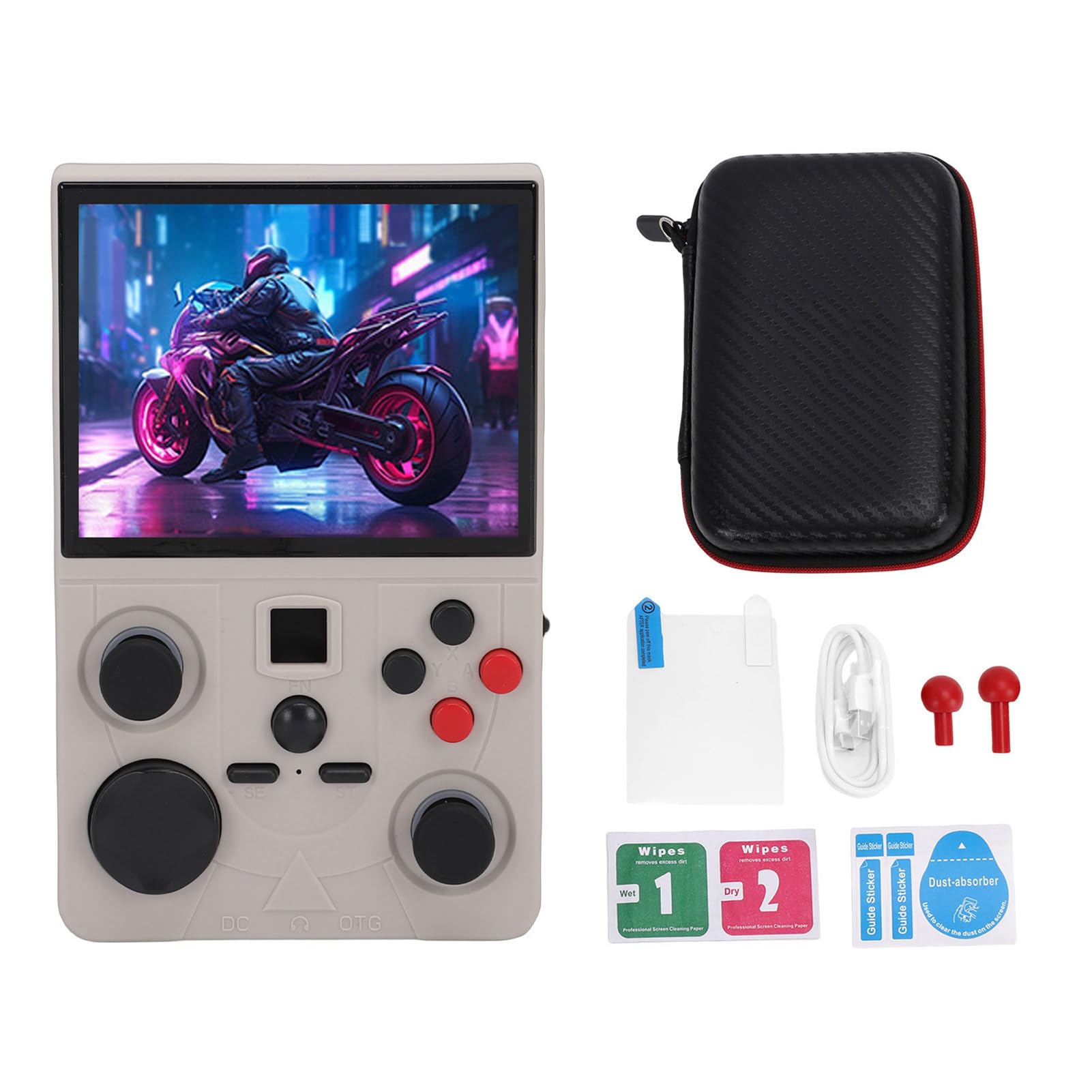 Console per Videogiochi retrò WiFi Open Source Console per Emulatore di Giochi Portatile da 3,5 "Doppio Joystick per Giochi Multiplayer (128G)