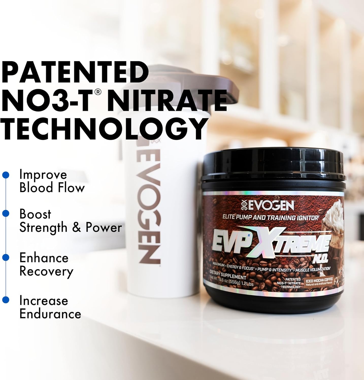 Evogen EVP Xtreme NO - Pre Workout Powder for Men & Women | Sugar Free Preworkout with Beta Alanine, Creatine, and Caffeine for Energy & Pump | Iced Mocha Coffee | 40 Servings - Image 3