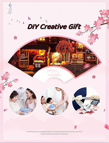 Miniatura 2 de Flever Kit en miniatura de rincón de libros para casa de muñecas, decoración de estante de libros de estilo chino, rompecabezas de madera 3D, kit en