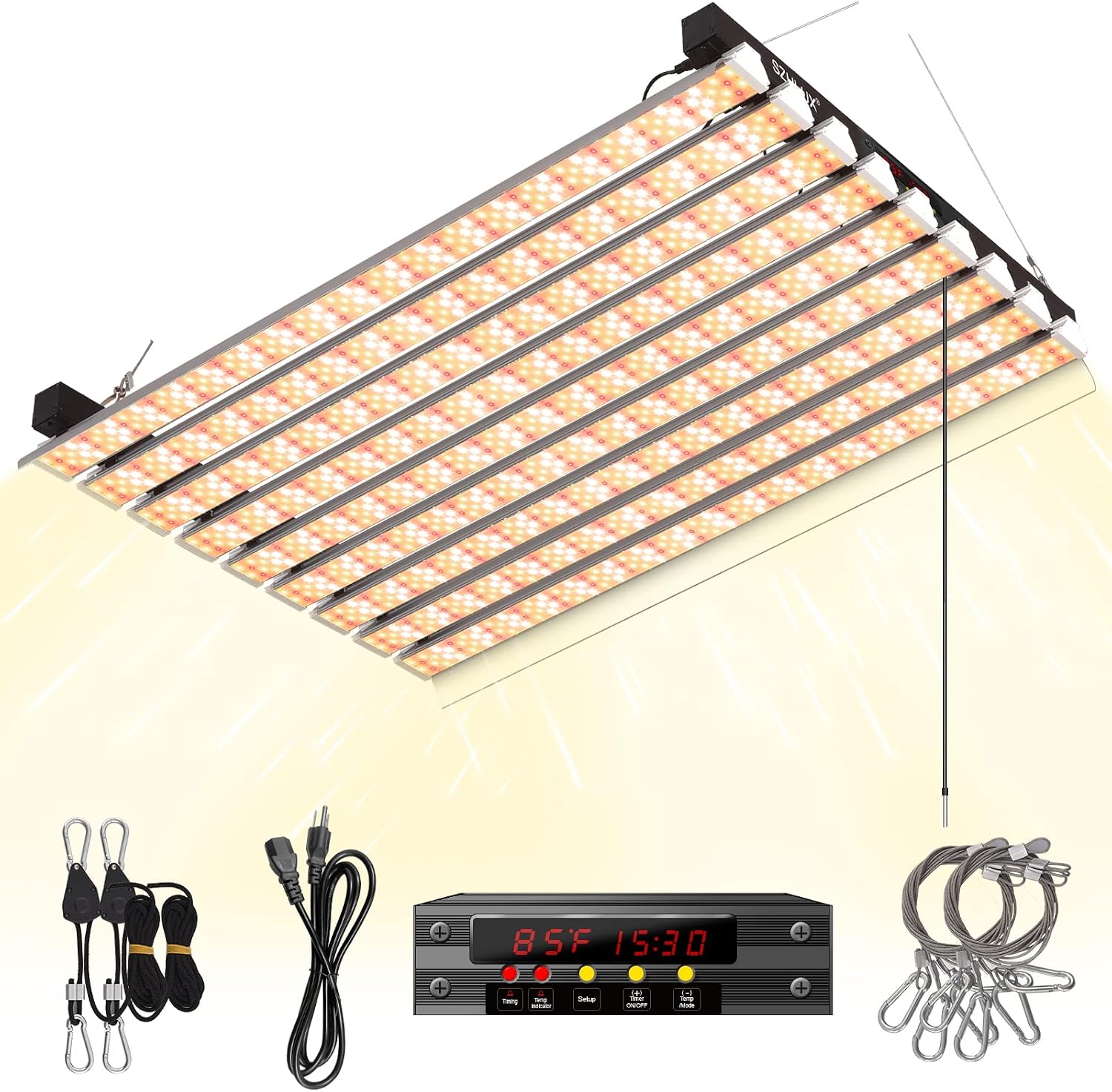 SZHLUX PT6000 LED Grow Light 4×6ft with Timer and Temp Control, Full Spectrum Grow Lamp with 1728 Samsung Diodes for Indoor Plants, Sunlight Plant Light for Seedling Veg and Bloom Grow Light