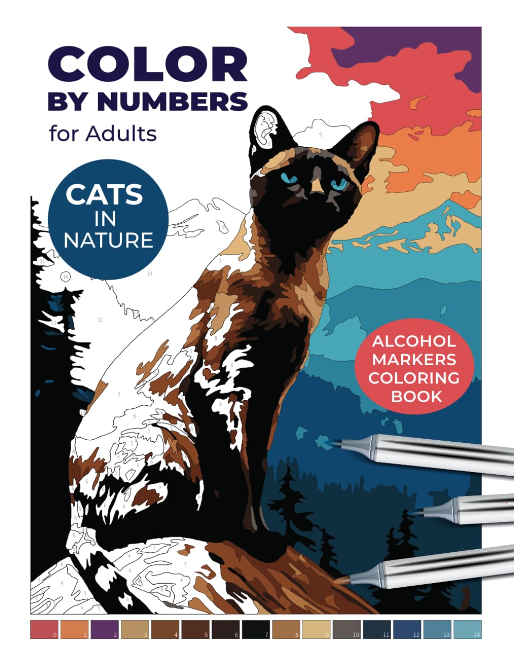 Color by Numbers for Adults Cats - 71bHLUDZt1L. SL1293