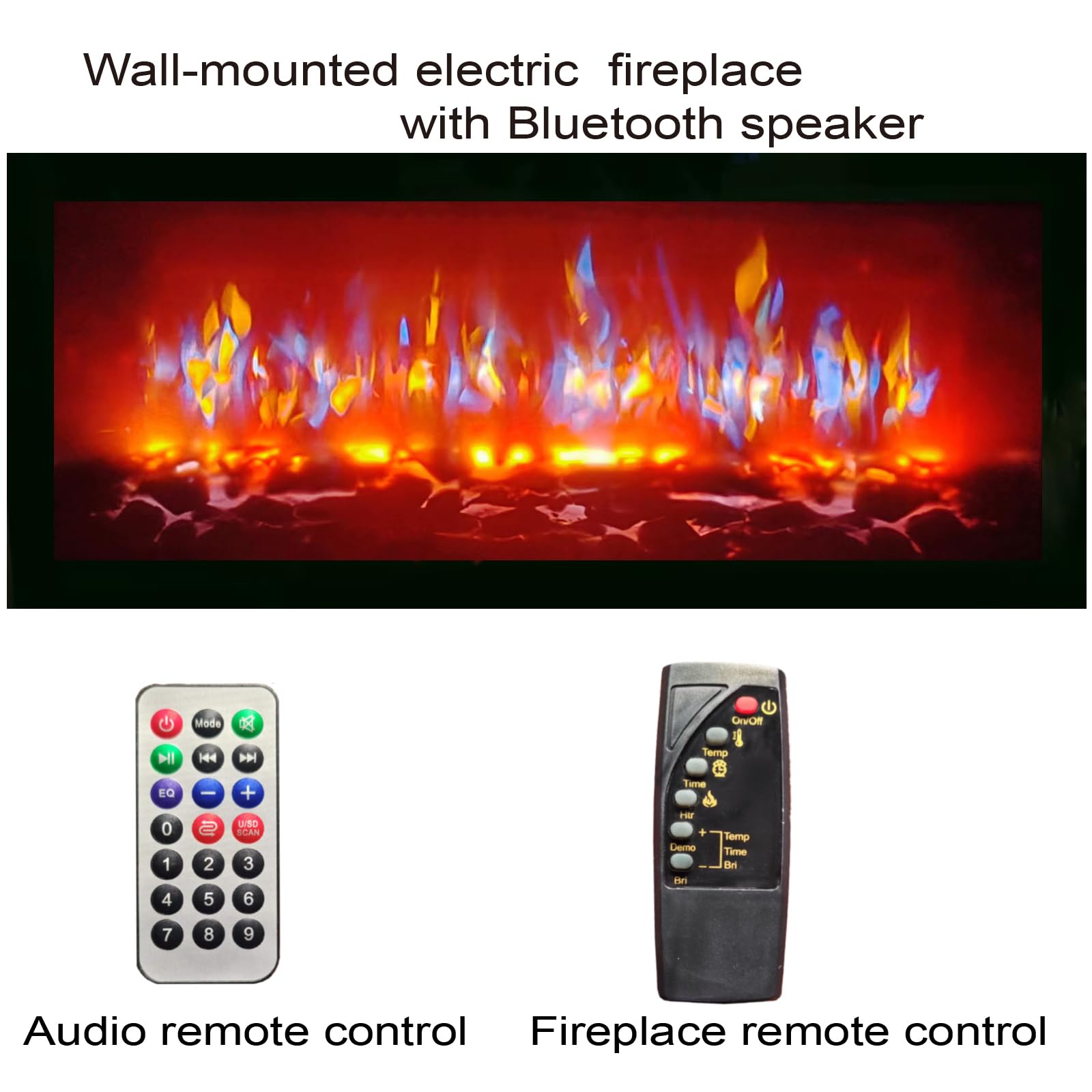 3D Surround Sound Electric Fireplace Heater