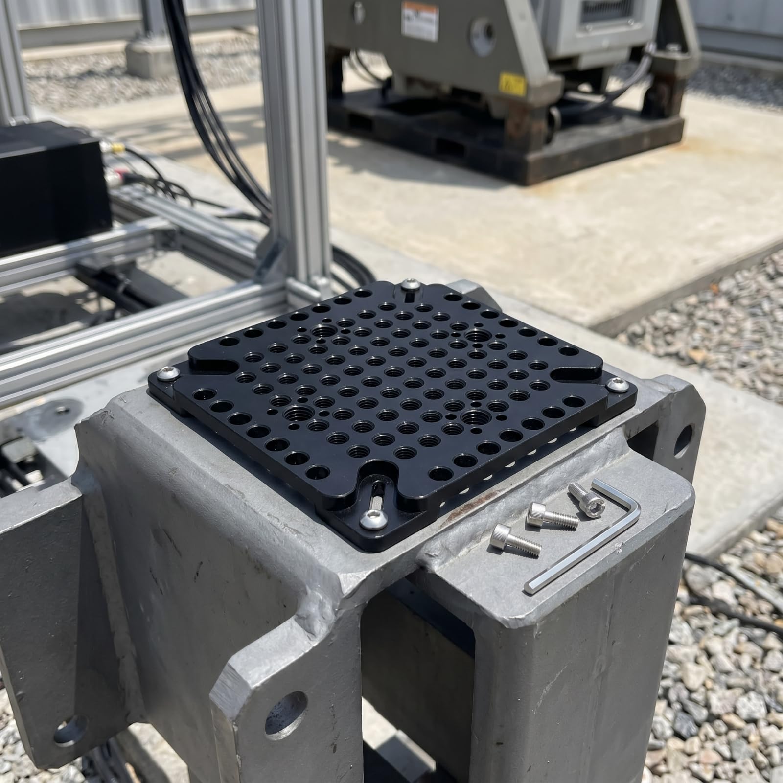 Placa de Montaje para Adaptador Base Metálica Aluminio Aleado con Kit de Instalación Completo y Bajo Adecuada para Oficina Fotografía Producción
