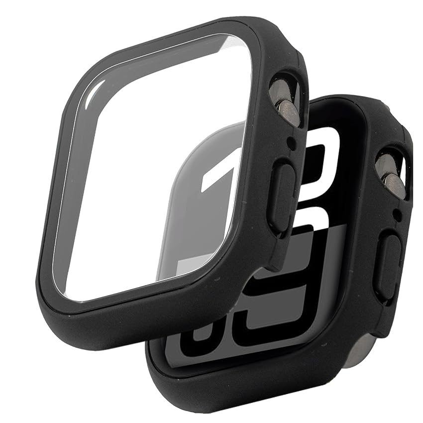Cover Protettiva Compatibile con Apple Watch 45mm con Vetro Temperato HD – Custodia Antiurto Anti-Graffio, Touch Sensibile Anti-Impronta