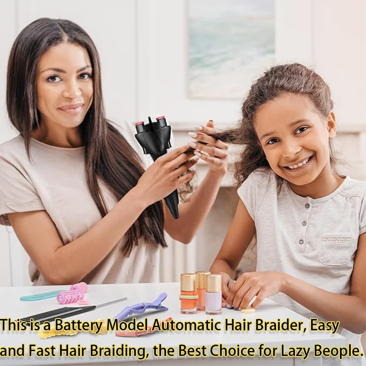 Automatic Hair Braider DIY Electronic Hair Braiding Machine Automatic Quick Twist Twister Hair Braiding Tool for Women Girls Hairstyle(Red)