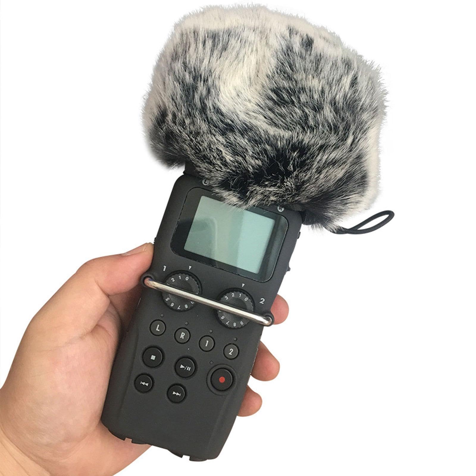 Fenteer Protector de micrófono antiviento, profesional, con reducción de ruido para estudio, a prueba de viento, para H5 y H6, Blanco Negro
