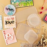 Vista 5 de Paquete de 10 fundas planas para coctelera para hacer tarjetas, 3 x 8 pulgadas, cubiertas planas delgadas para coctelera de plástico transparente