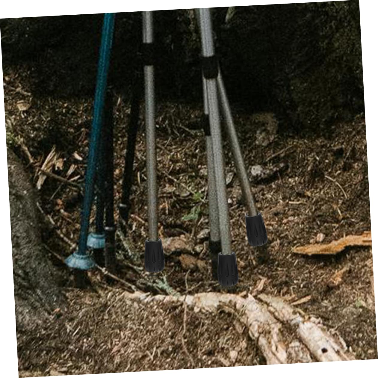 FRCOLOR 4sets Trekking Pole Tip Set Walking Sticks Walking Accessories Trekking Pole Tip Cover Walking Stick Ferrules Walking Stick Replacement Tip Climbing Cane Foot Cover Black 6pcs*4