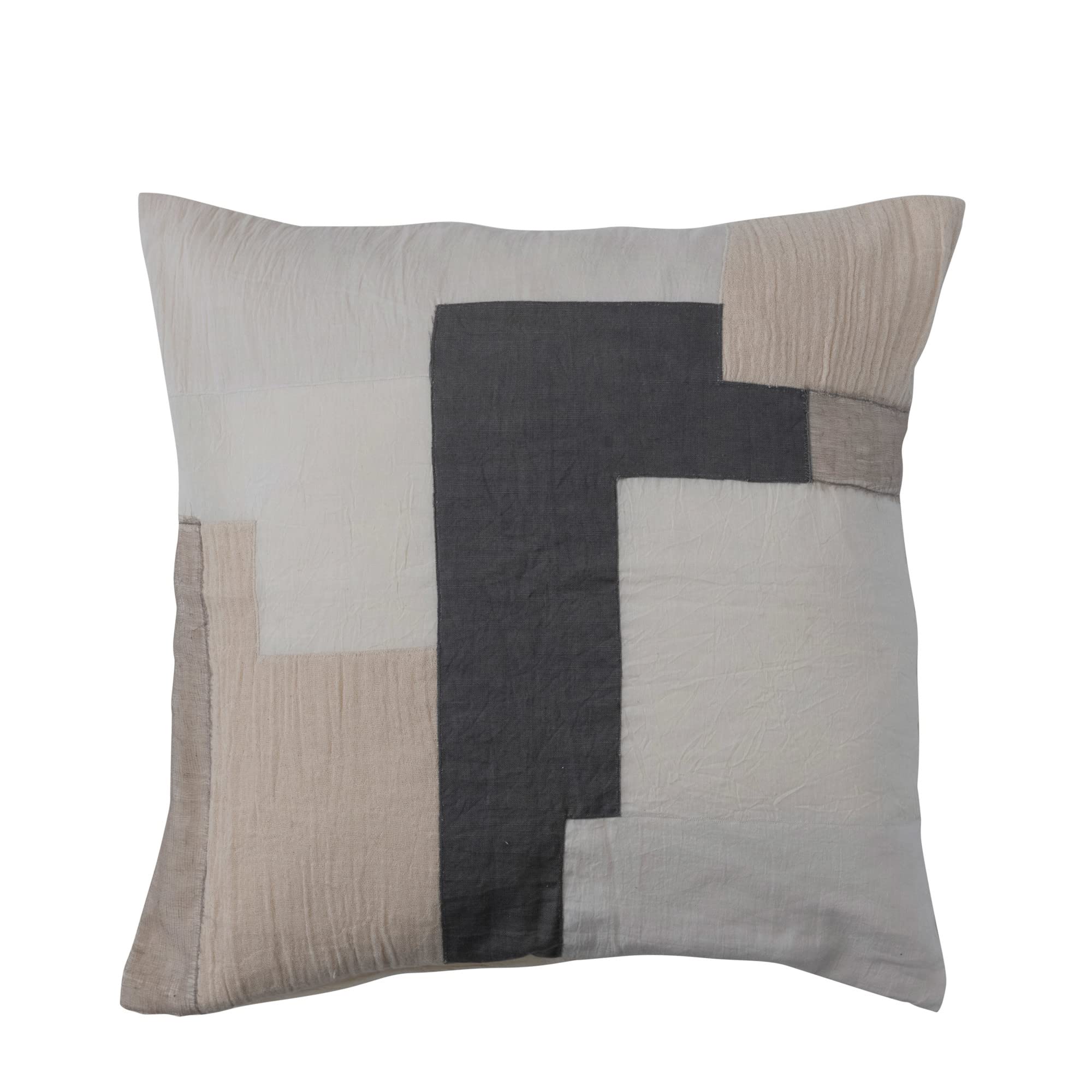Housse de coussin gris et noir design moderne Bloomingville