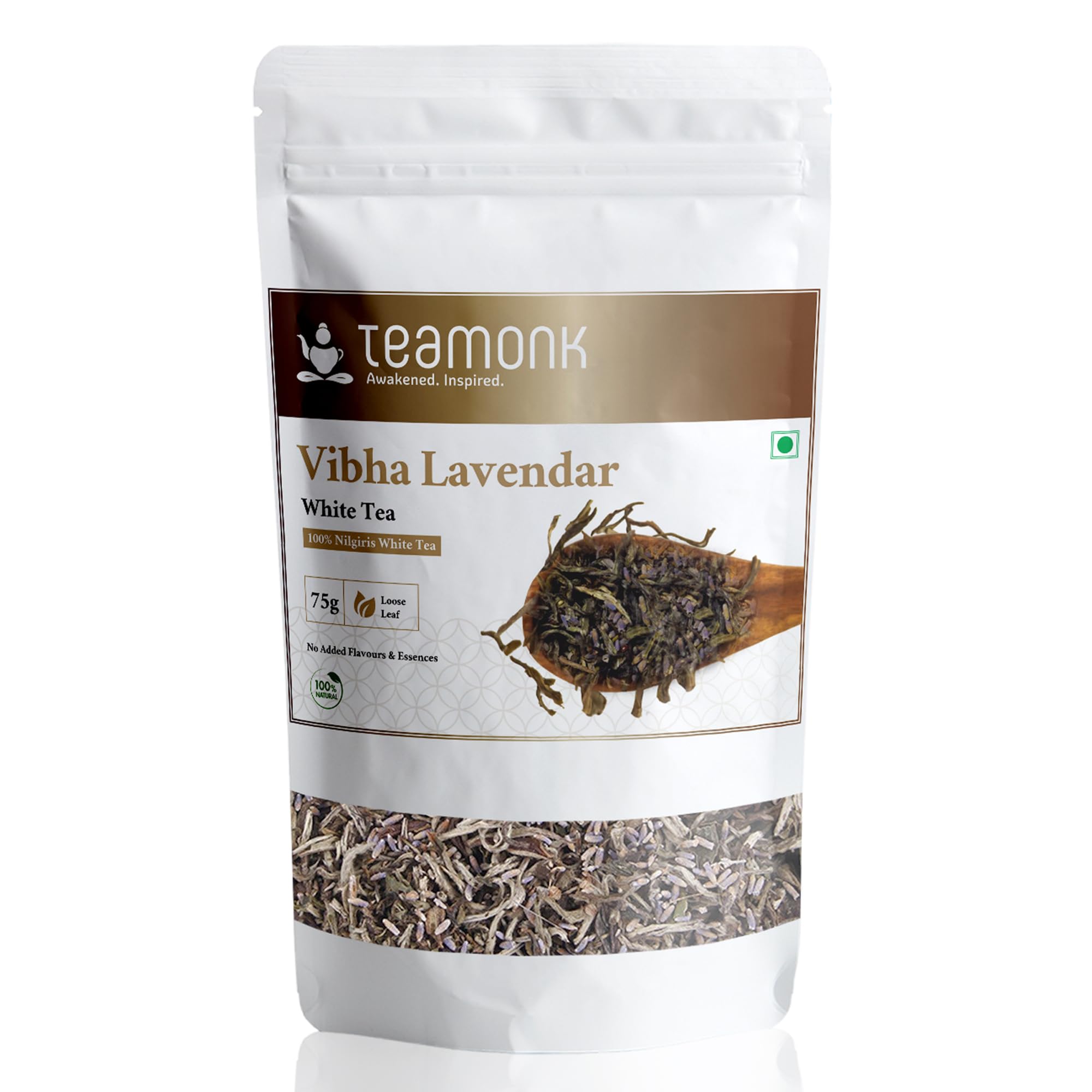 Teamonk - Vibha Lavender White Tea 75 Grams (Makes 38 Cups Of White Tea) | 100% Natural Nilgiris Tea | Supports Detoxification, Immunity & Skin Health | No Oils Or Artificial Aroma (B0CVB5FHJ7) Amazon Price History, Amazon Price Tracker
