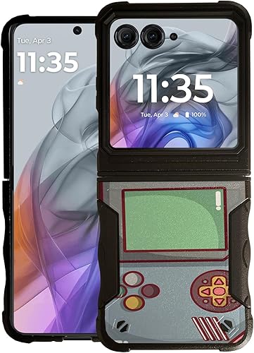 Miniatura 13 de CasesOnDeck GripArmor Shield Slim Heavy Duty Case Negro Mate: Compatible con Motorola Motorola RAZR (solo 2024) / Moto RAZR 2024 (controlador retro)