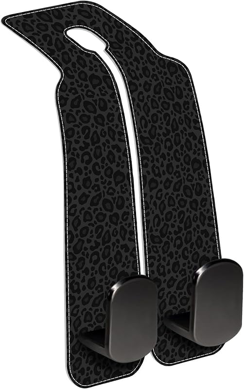 Organizador para Encosto de Banco AEWNUNK com Gancho Duplo e Rotação de 360° Estampa Leopardo Preto Abstrato 1 unidade