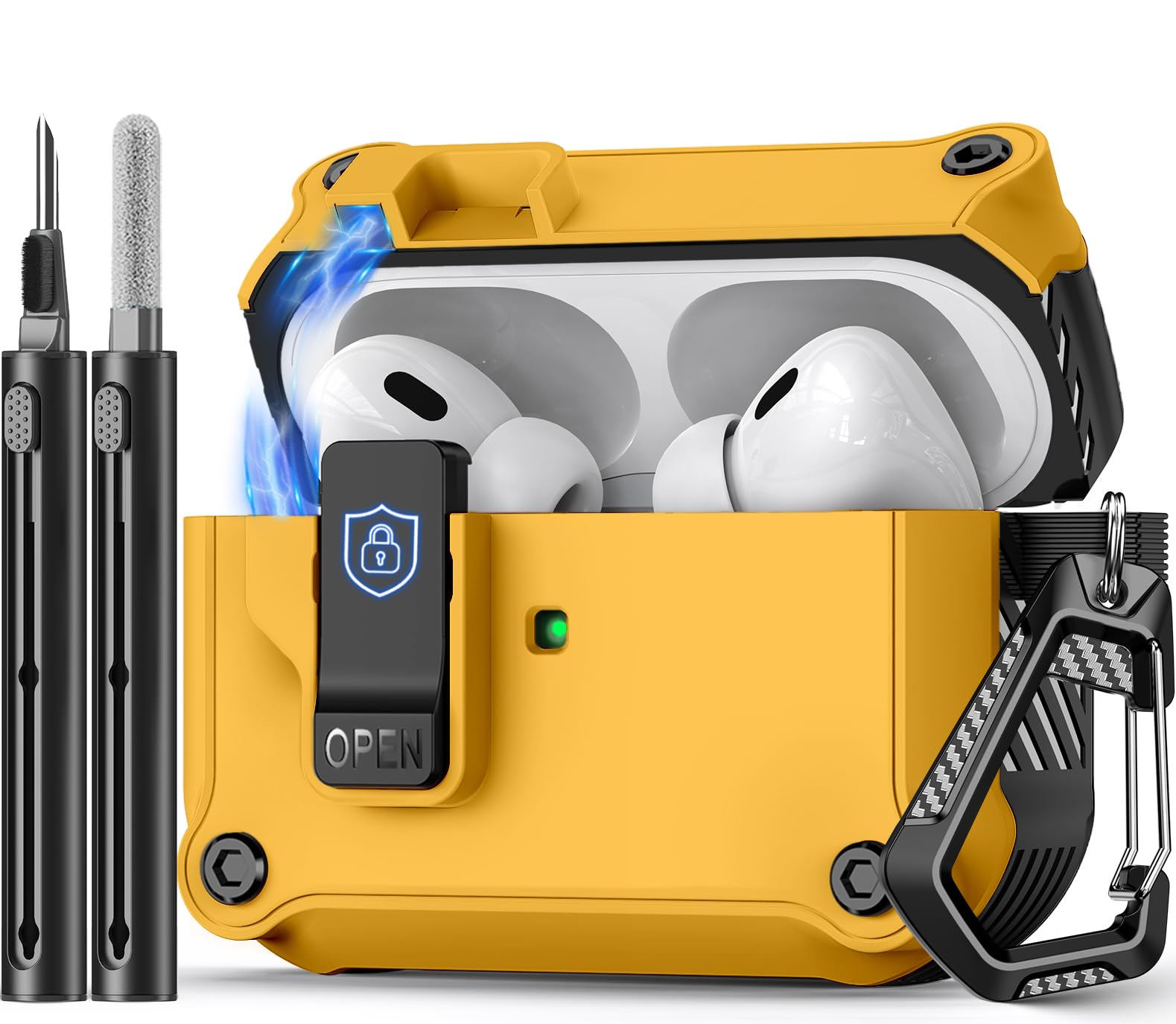 Pohgelan Compatible with AirPods Pro 2nd/1st Case (Yellow)