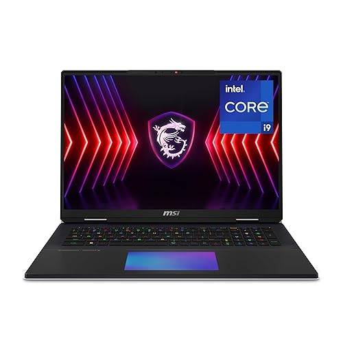 MSI Titan 18 HX A14VIG-082CA 18" UHD+ 120Hz Mini LED Gaming Laptop, Intel Core i9-14900HX, RTX 4090, 64GB DDR5, 2TB NVMe SSD, Windows 11 Pro - RTX4090/64GB DDR5/2TB SSD