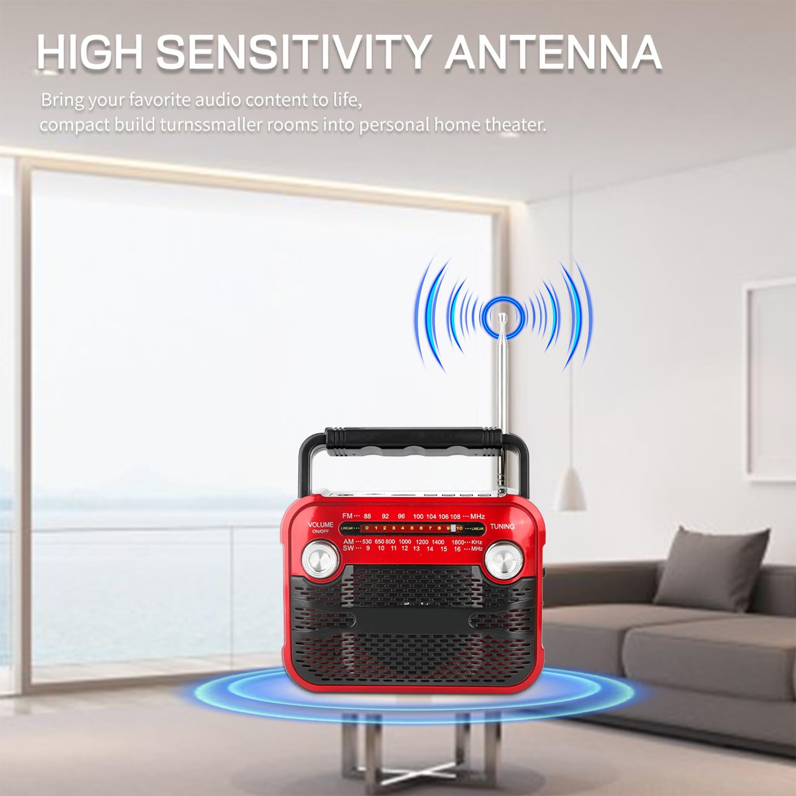 Radio survivalowe, radio solarne 3 W z FM/AM/OC1-6/USB/karta MicroSD/, Multiband FM/AM/OC1-6 z USB/TF/i latarka do bezpieczeństwa rodzinnego i alarmu pogodowego